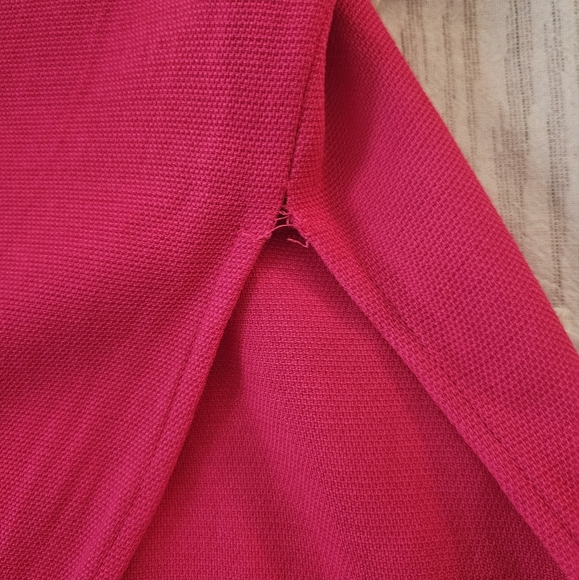 ARITZIA BABATON 1-01 MODERN FUSCHIA HALTER DRESS side slit size S - Picture 6 of 10